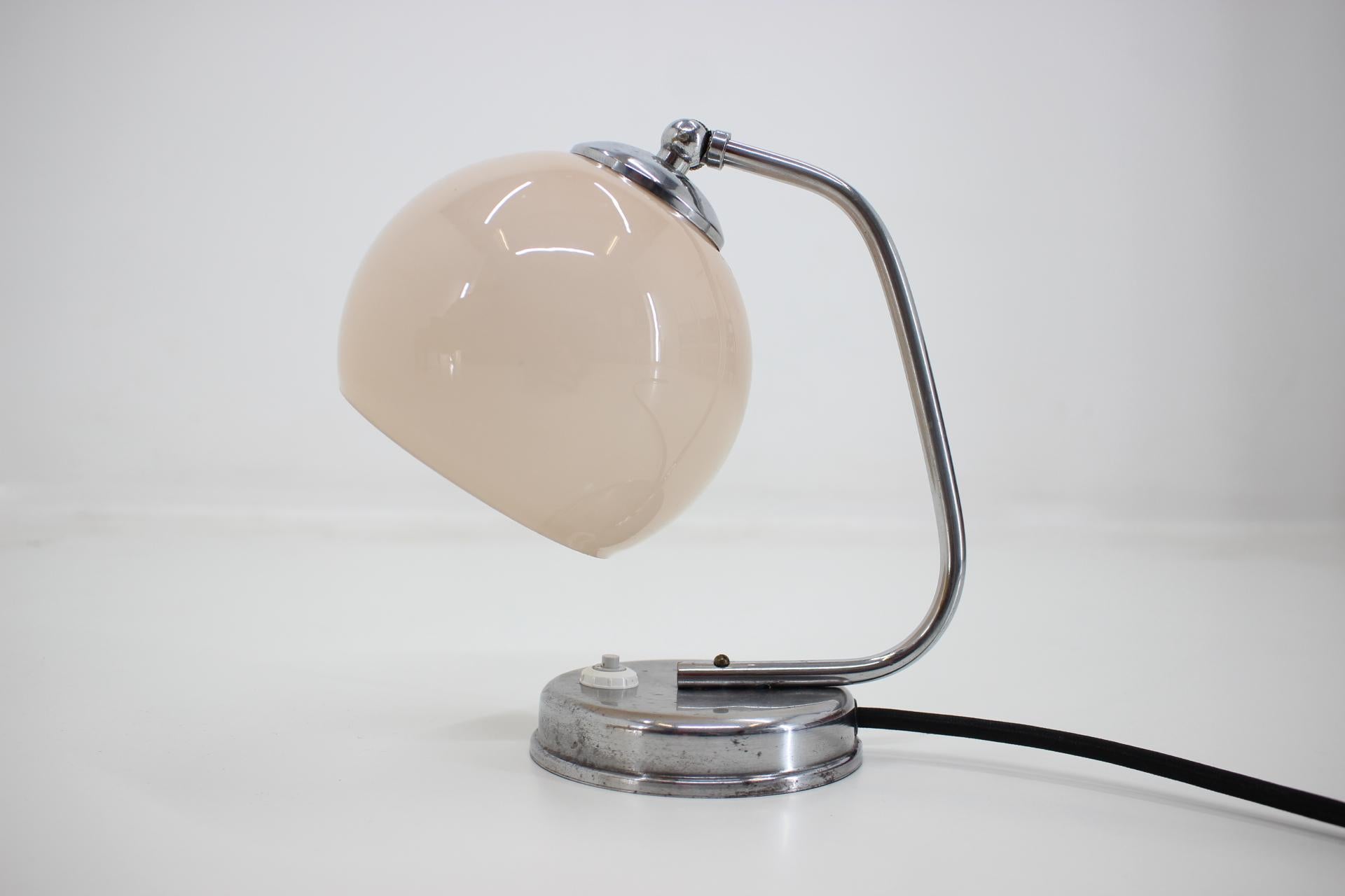Czech Art Deco Table or Wall Lamp, 1930s