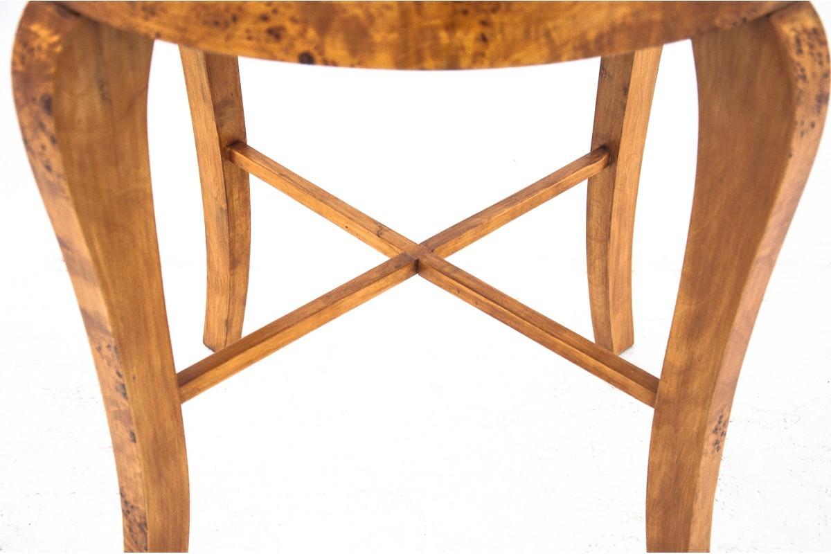 Walnut Art Deco table, Poland, 1930s. For Sale