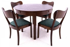 Art Deco table set, Poland, 1930s. After renovation.