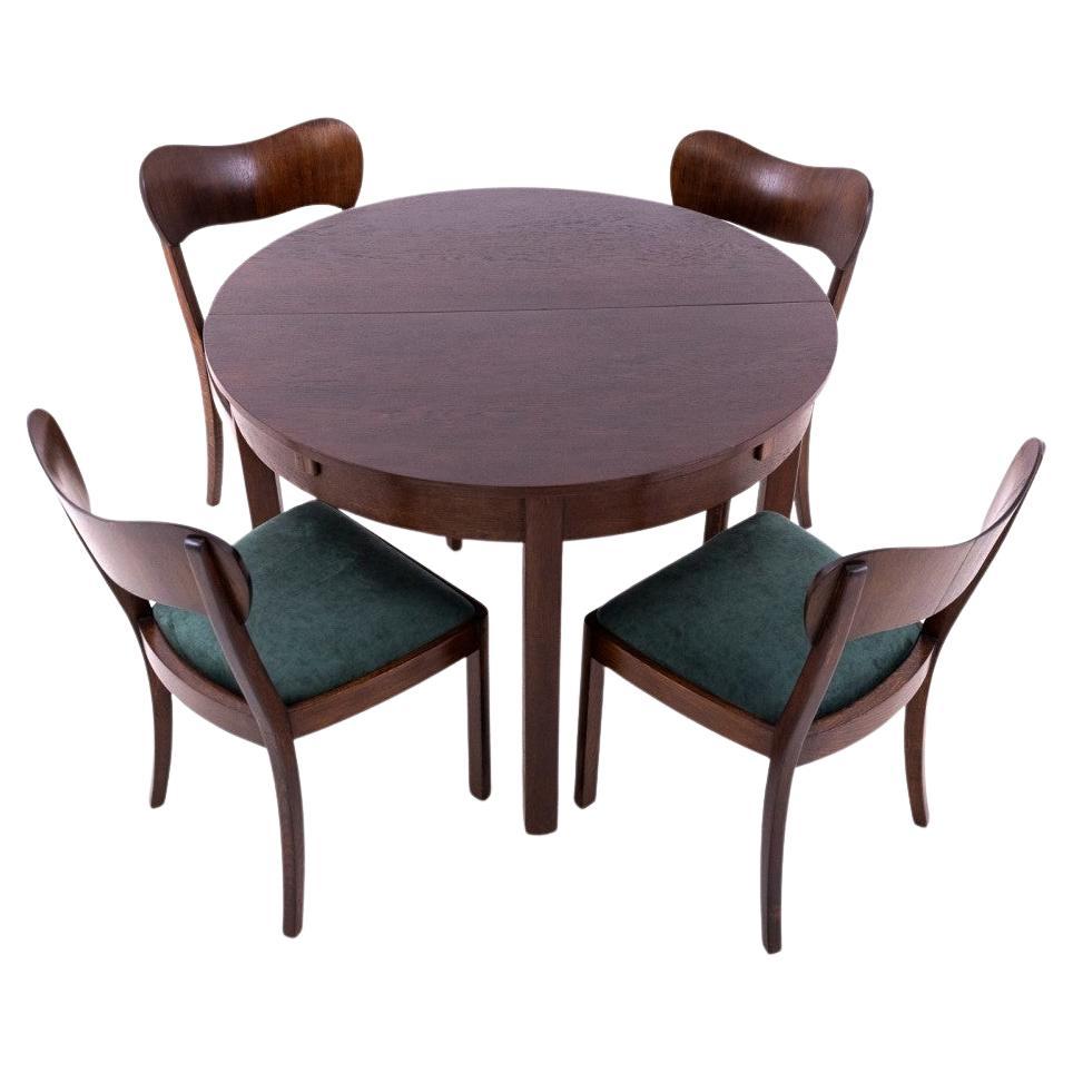 Art-Déco-Tischset, Polen, 1930er Jahre. Nach der Renovierung. im Angebot