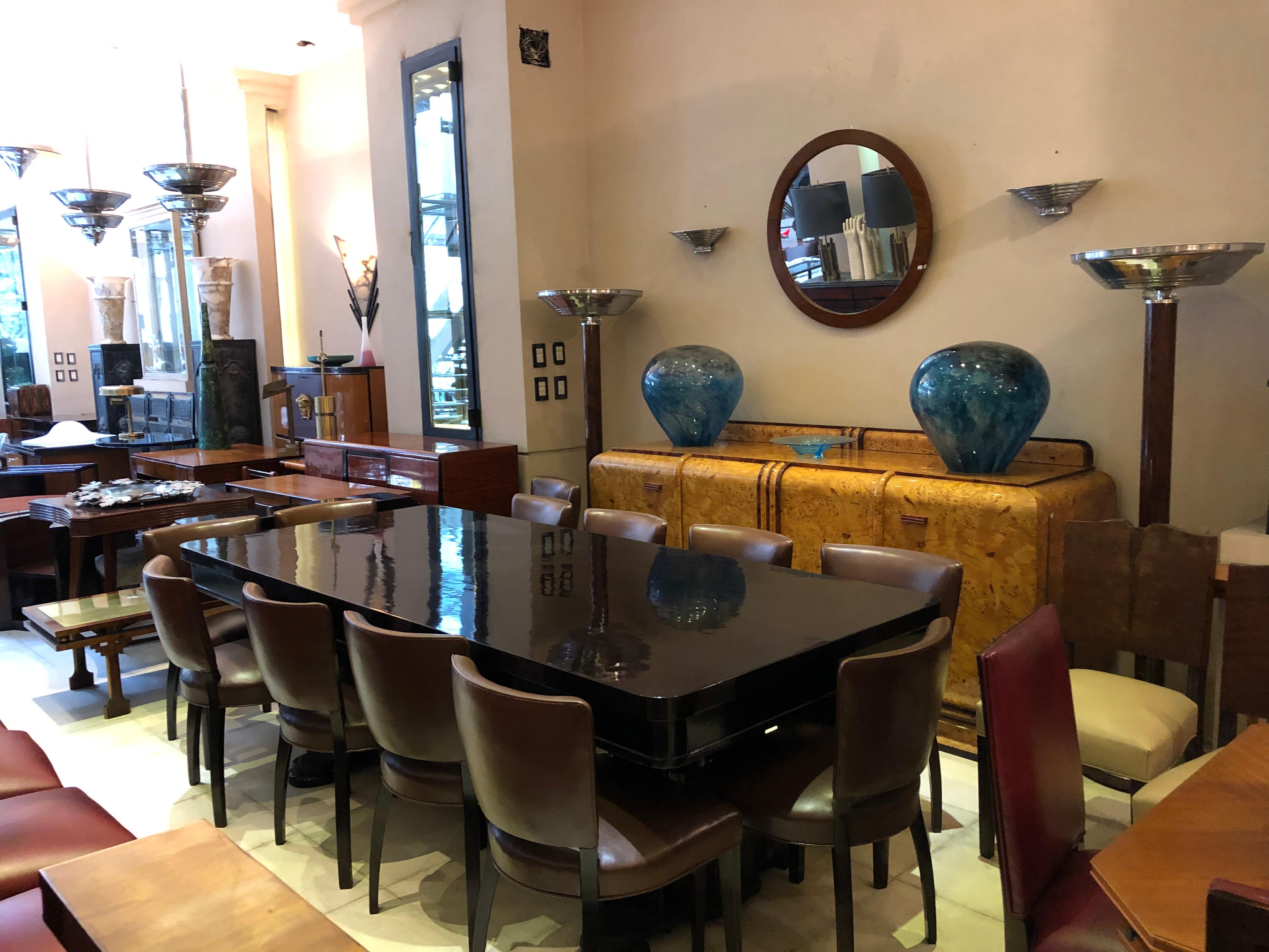 Table Art Déco avec 2 tiroirs à couverts, France - 1920, « 10 personnes » en vente 11