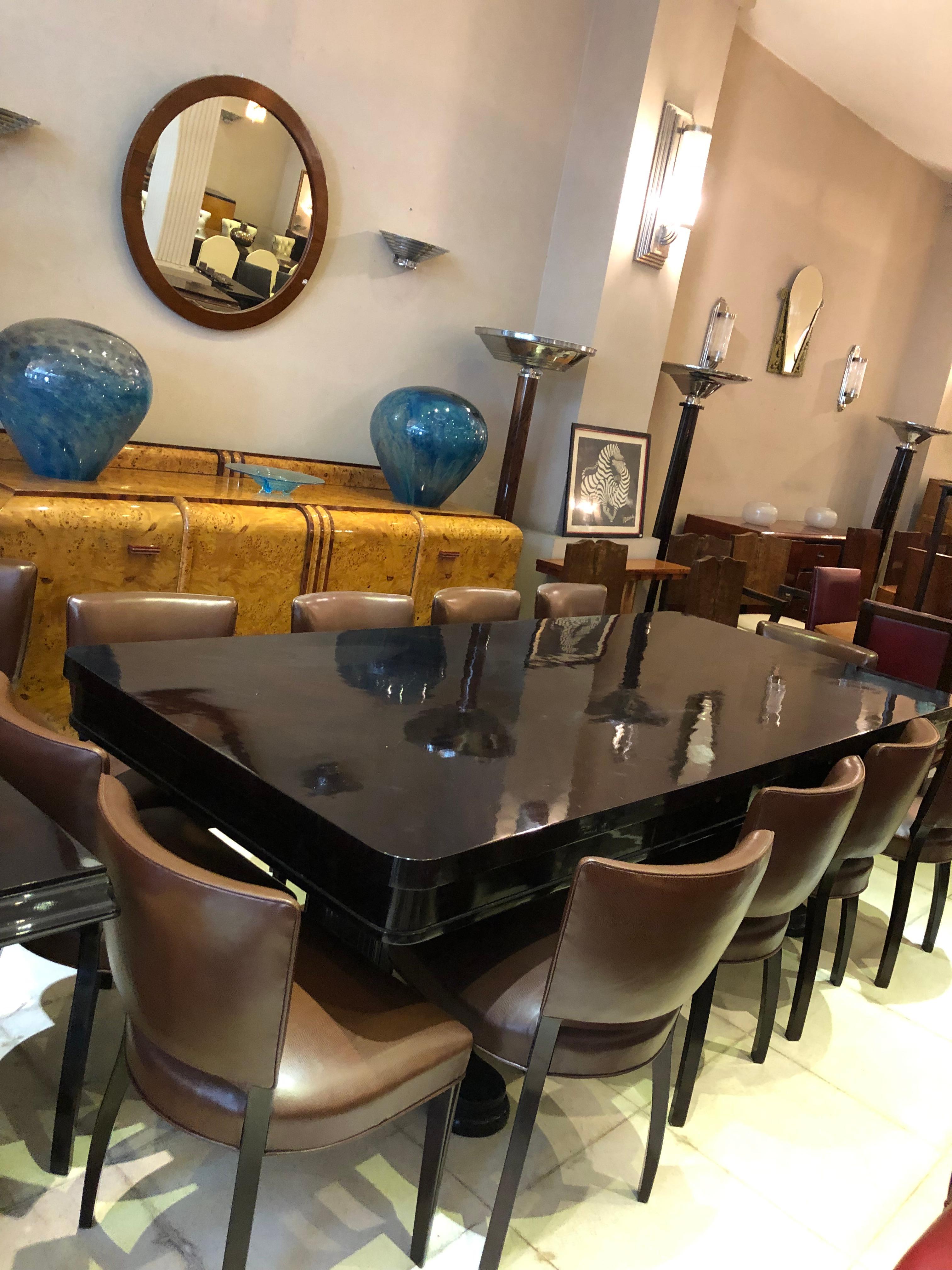 Table Art Déco avec 2 tiroirs à couverts, France - 1920, « 10 personnes » en vente 13