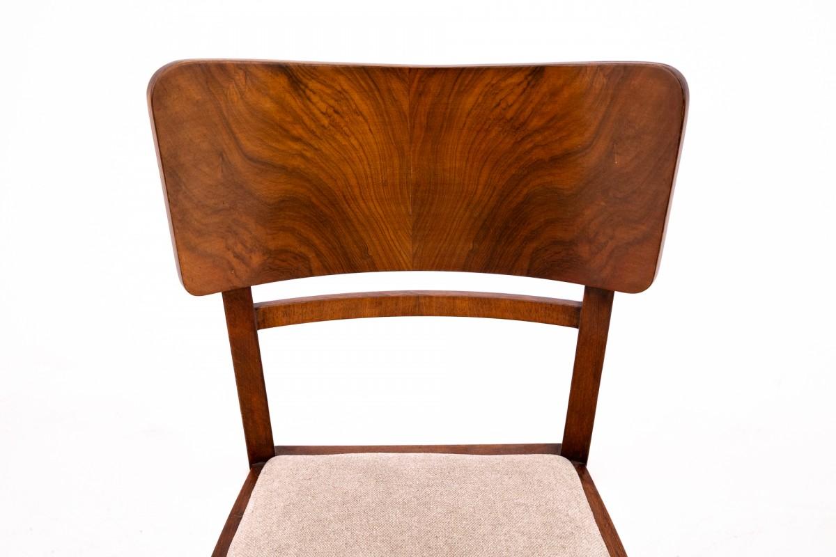 Art-Déco-Tisch mit Stühlen, Polen, 1940er Jahre. (Mitte des 20. Jahrhunderts)