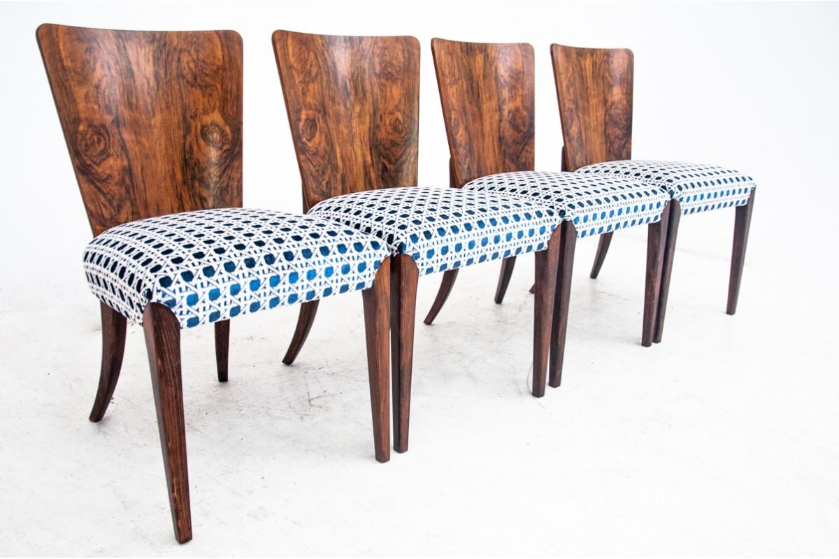 Art Deco table with four chairs designed by J. Halabala. After renovation, 1930s 14