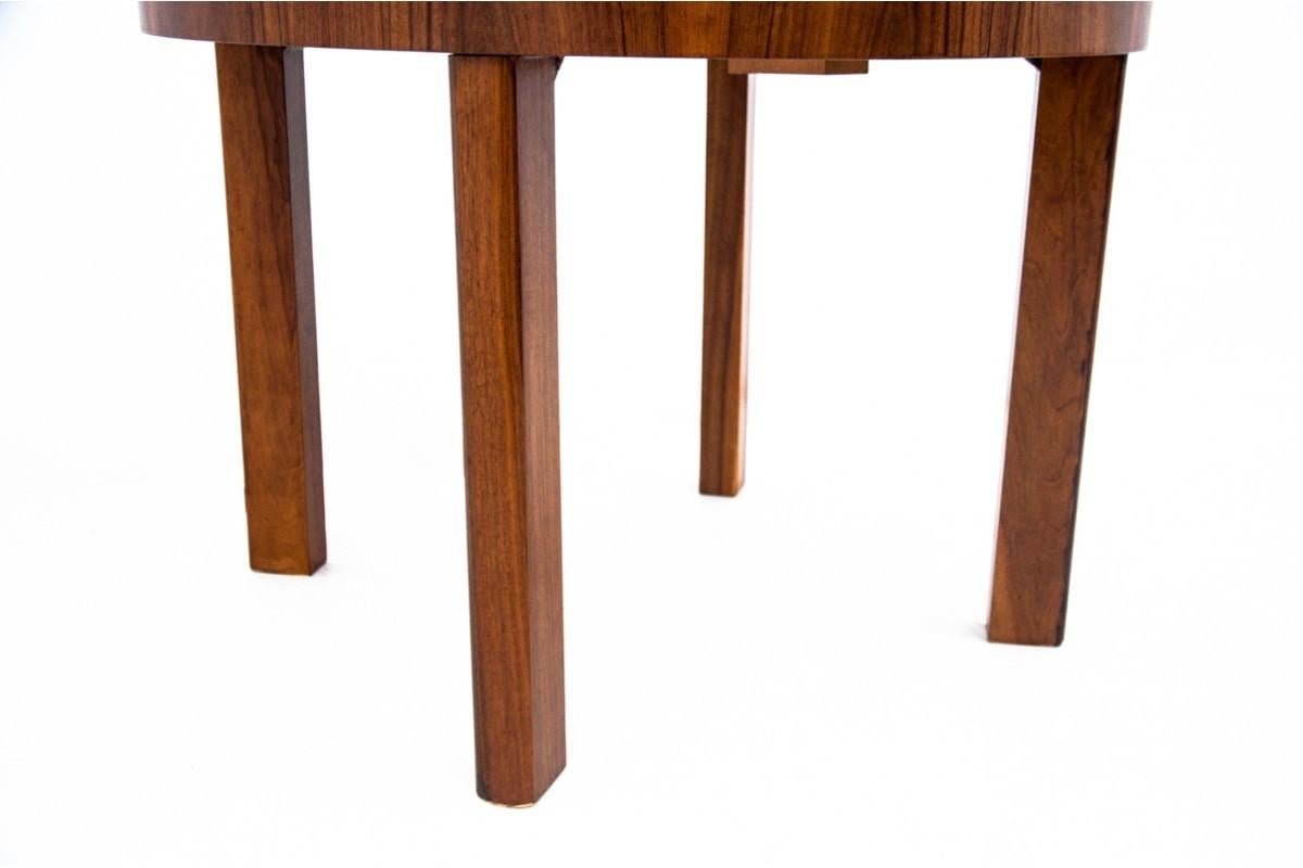 Art Deco table with four chairs designed by J. Halabala. After renovation, 1930s 2