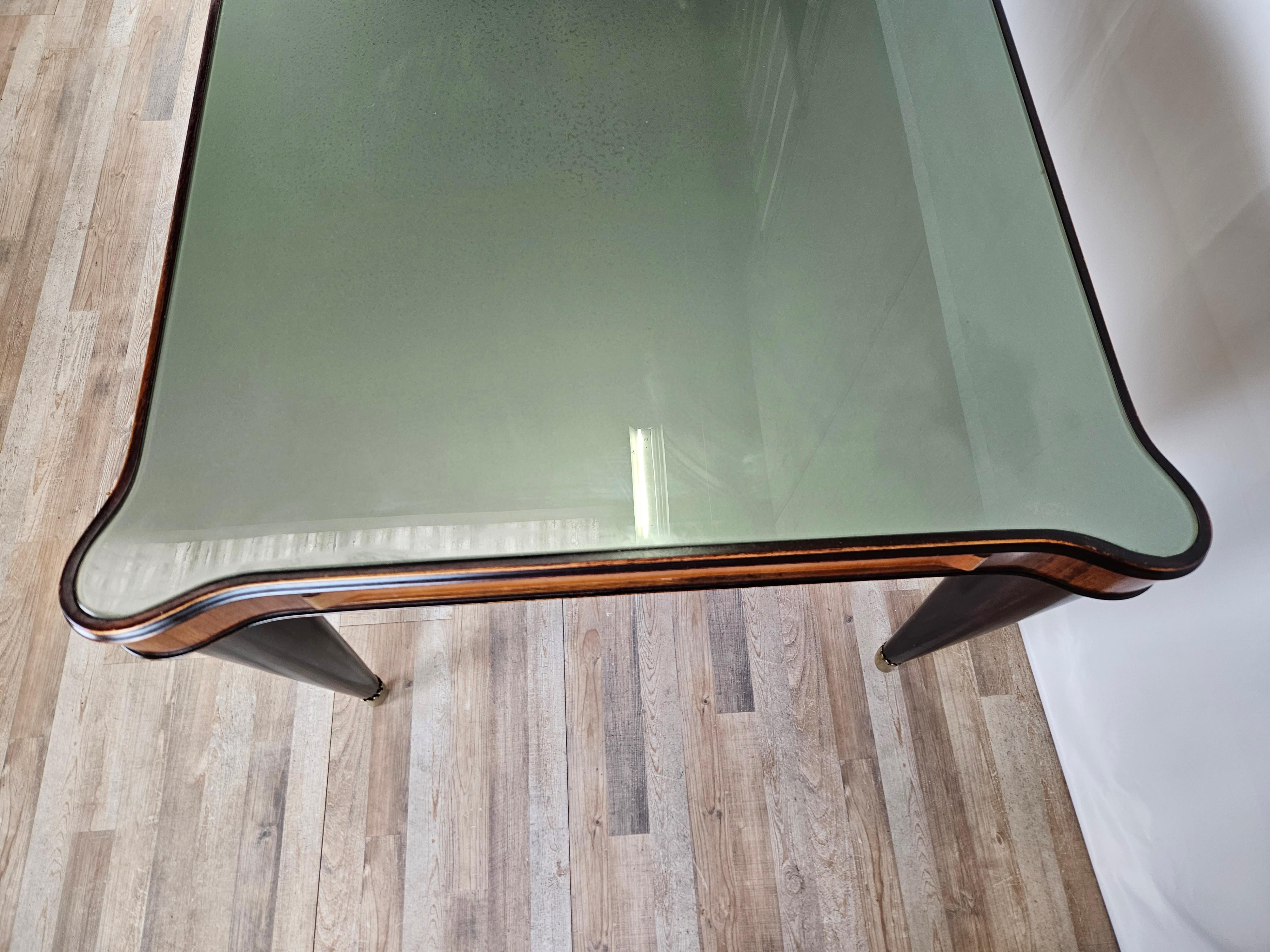 Art Deco Art Decò Table with Glass Top