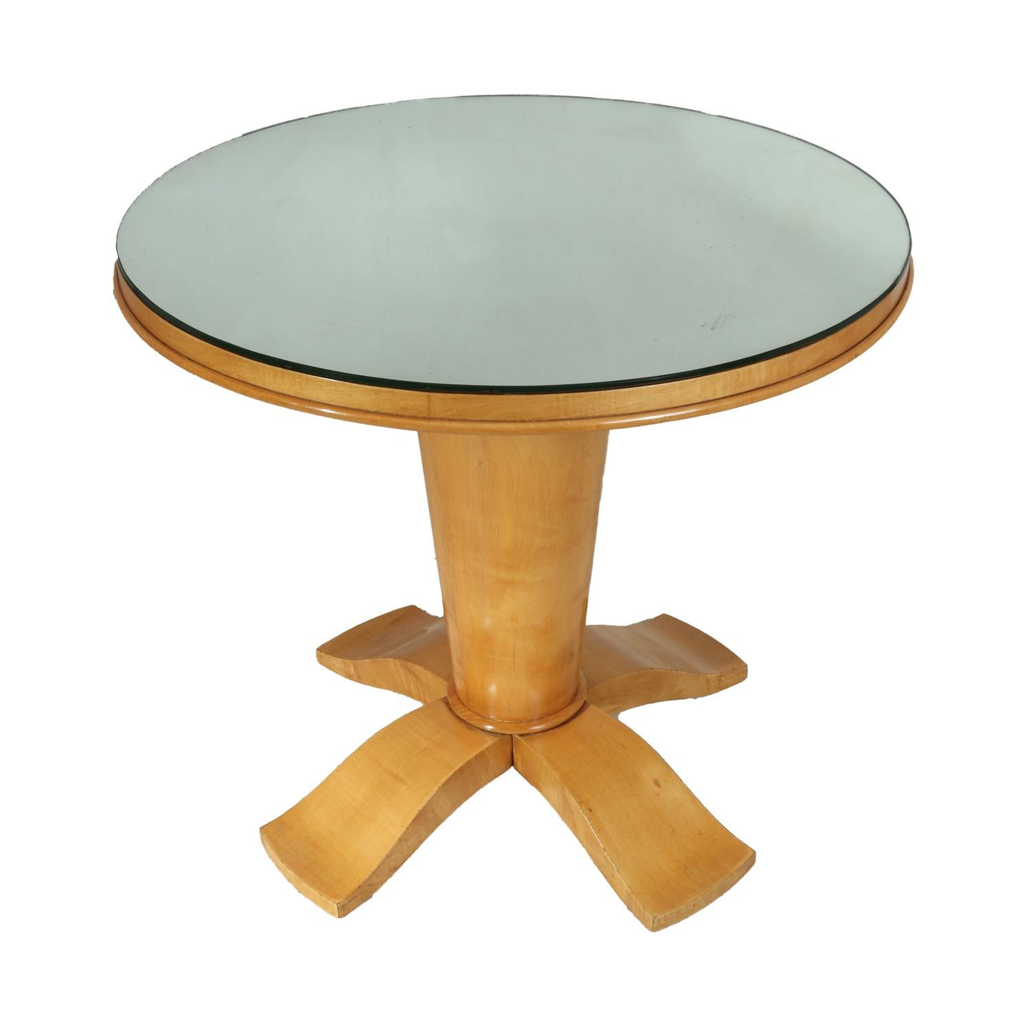 Art Deco Table with Mirrored Top, circa 1940 For Sale 4