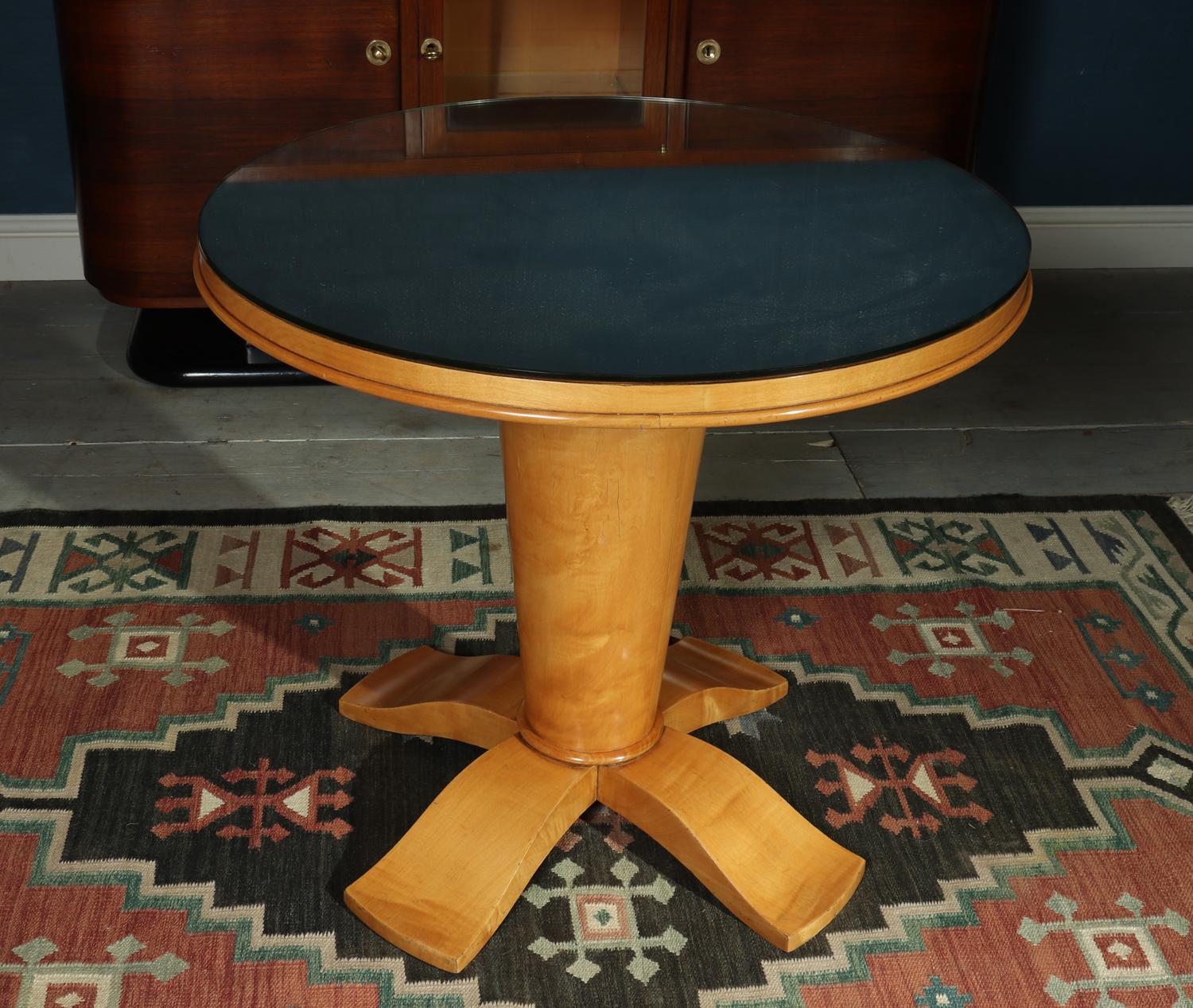 Mid-20th Century Art Deco Table with Mirrored Top, circa 1940 For Sale