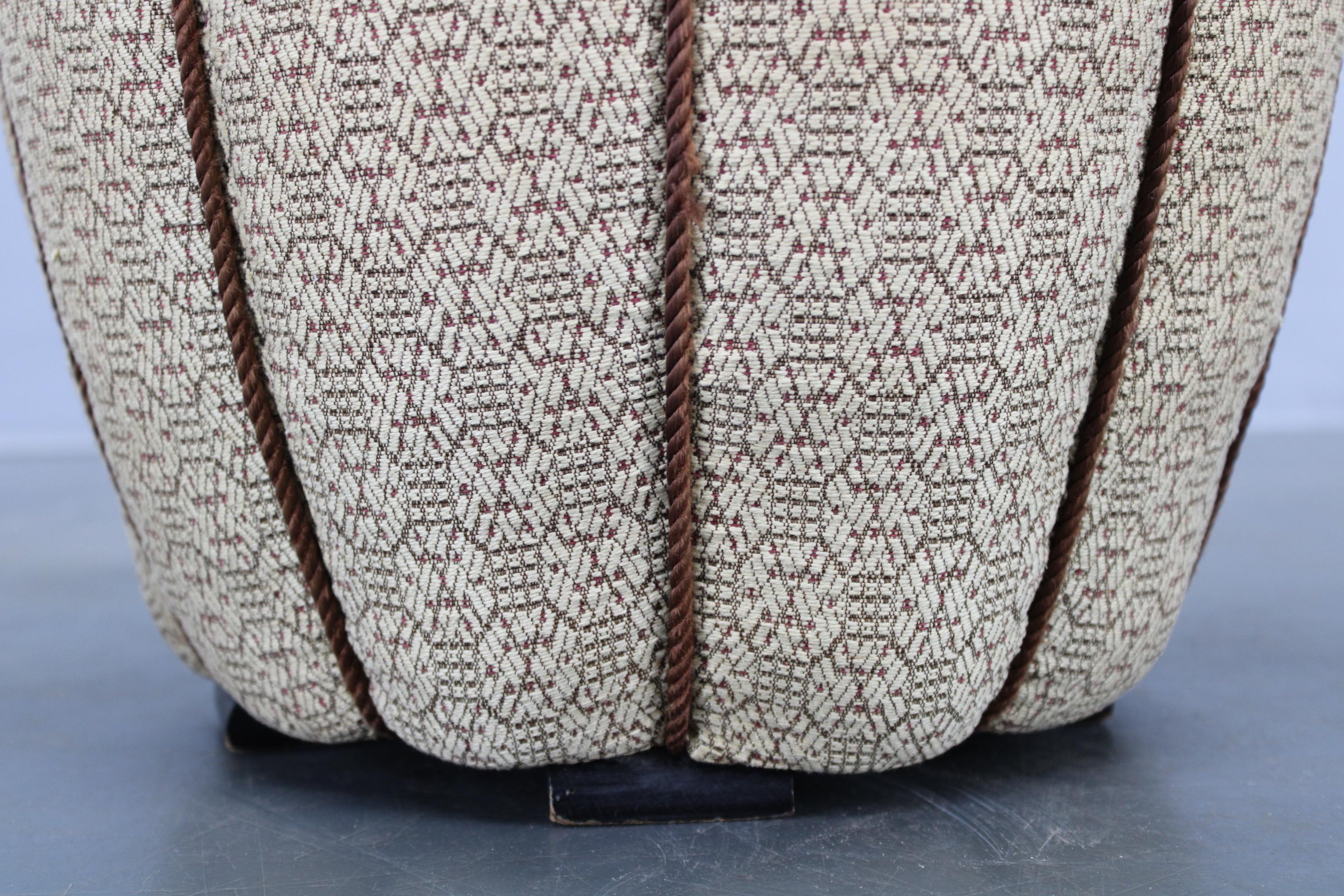 Tabouret Art Déco de Jindrich Halabala, Checoslovaquia Años 30 Tela en venta