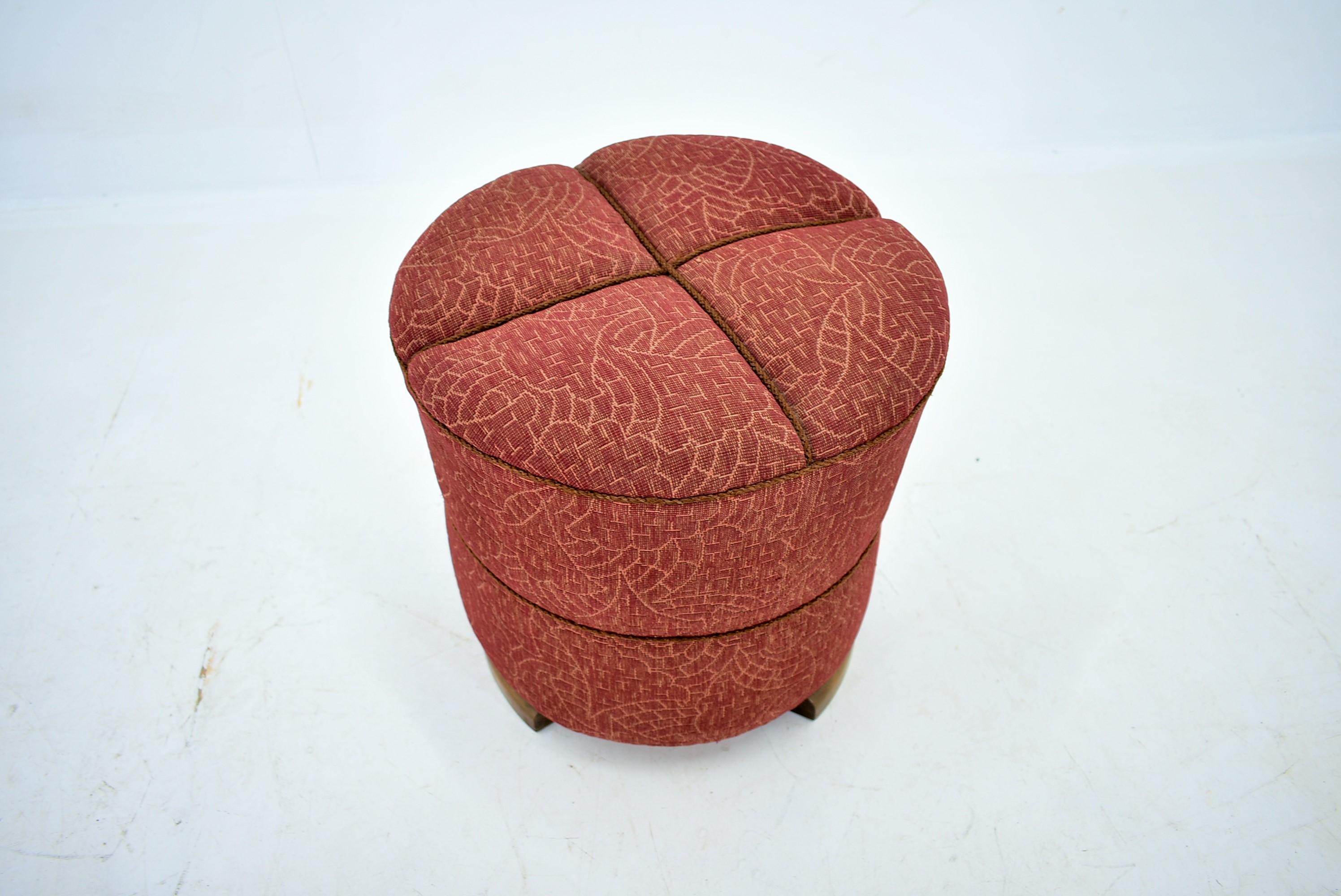 Art Deco Tabouret by Jindrich Halabala for Up Zavody, 1940s For Sale 7
