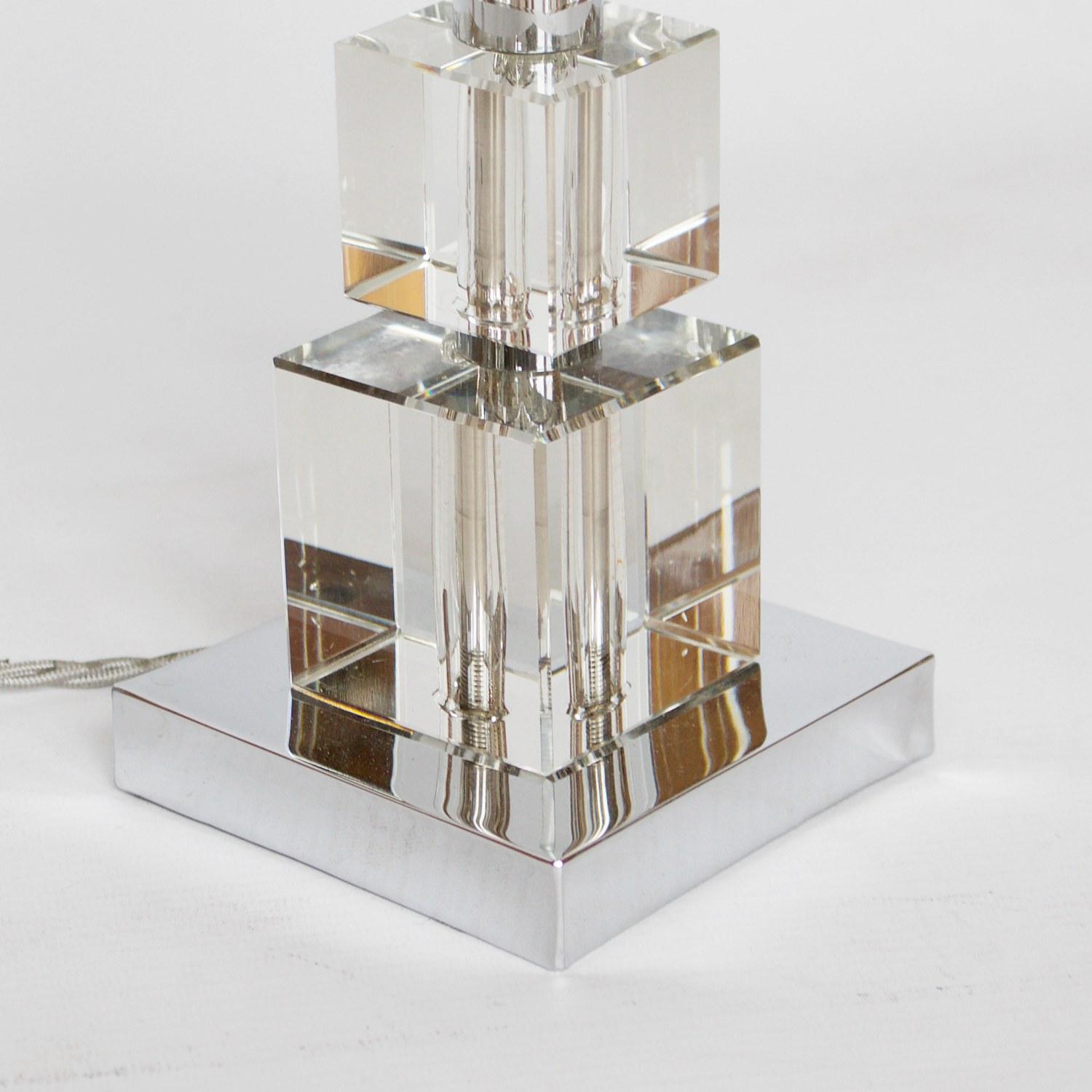 Art Deco Take Lamp, Glass and Chromed Metal In Good Condition In Forest Row, East Sussex