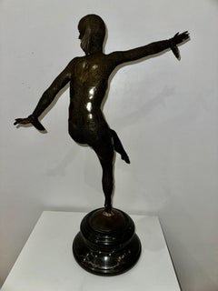 Große Art-Déco-Bronzefigur „Phoenicianischer Tänzer“ von Demetre Chiparus