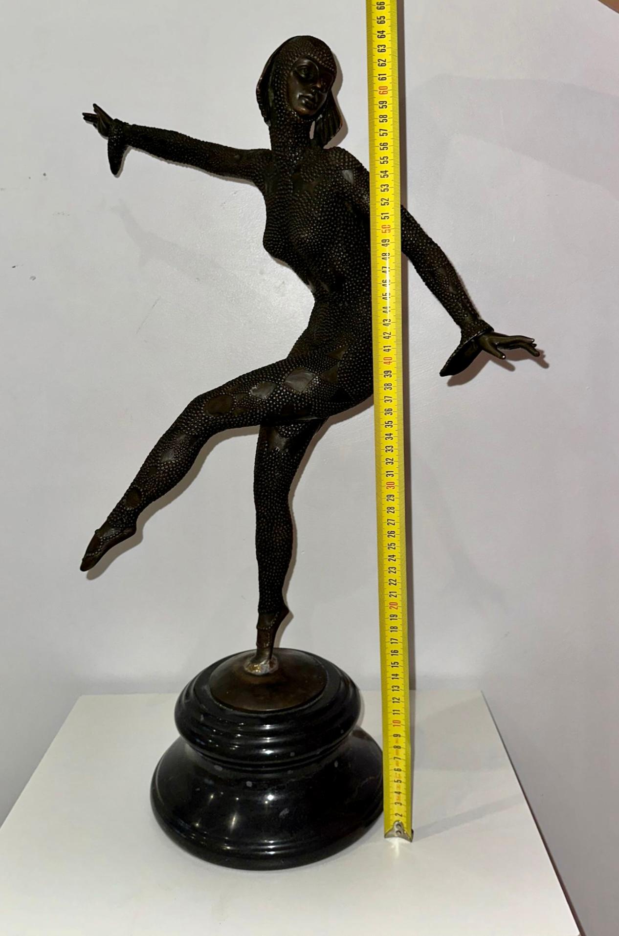 Art Deco Tall Bronze Figure 