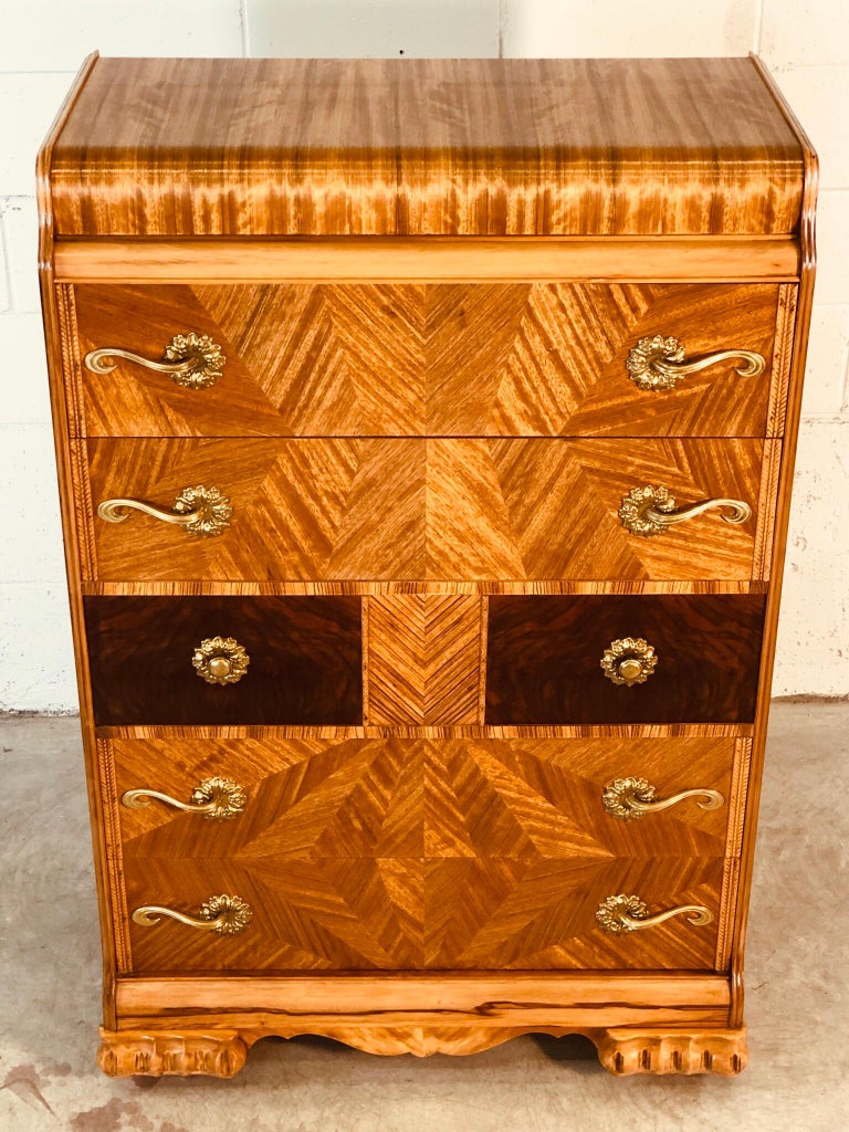 Art Deco Tall Dresser at 1stDibs