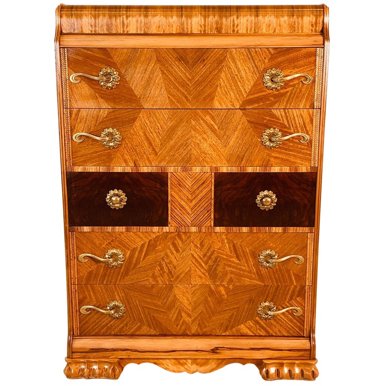 Art Deco Tall Dresser at 1stDibs