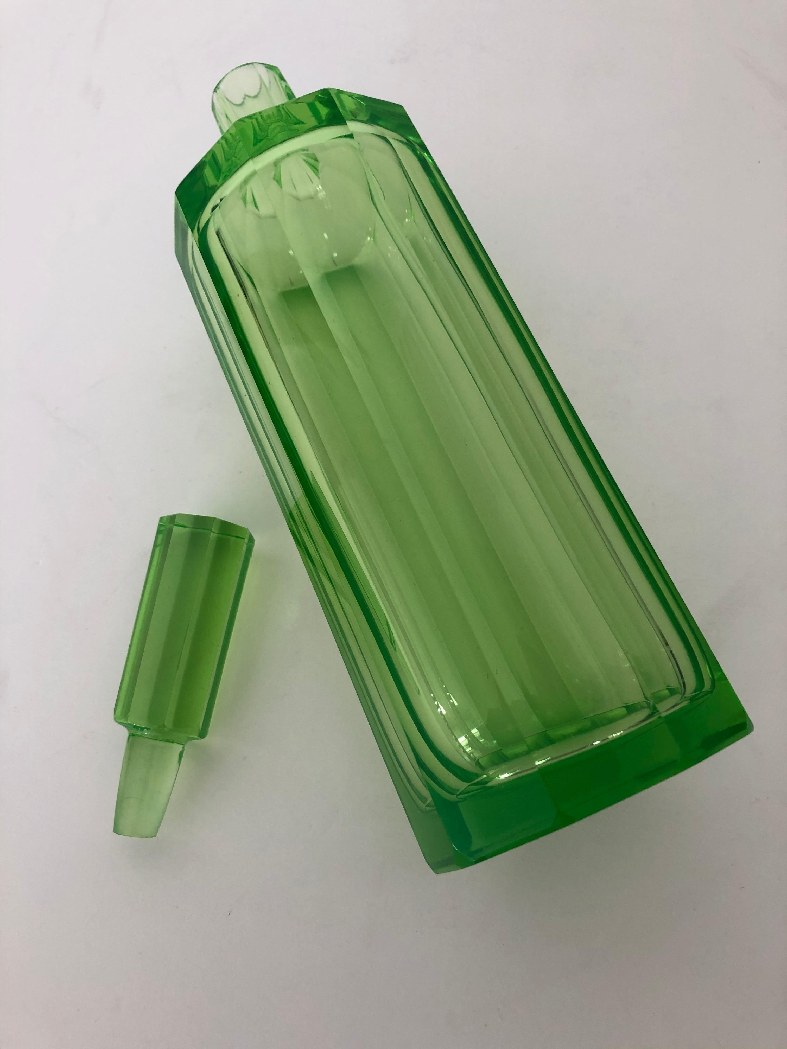 uranium glass decanter for sale