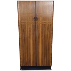 Antique Art Deco Tallboy Gentleman's Wardrobe