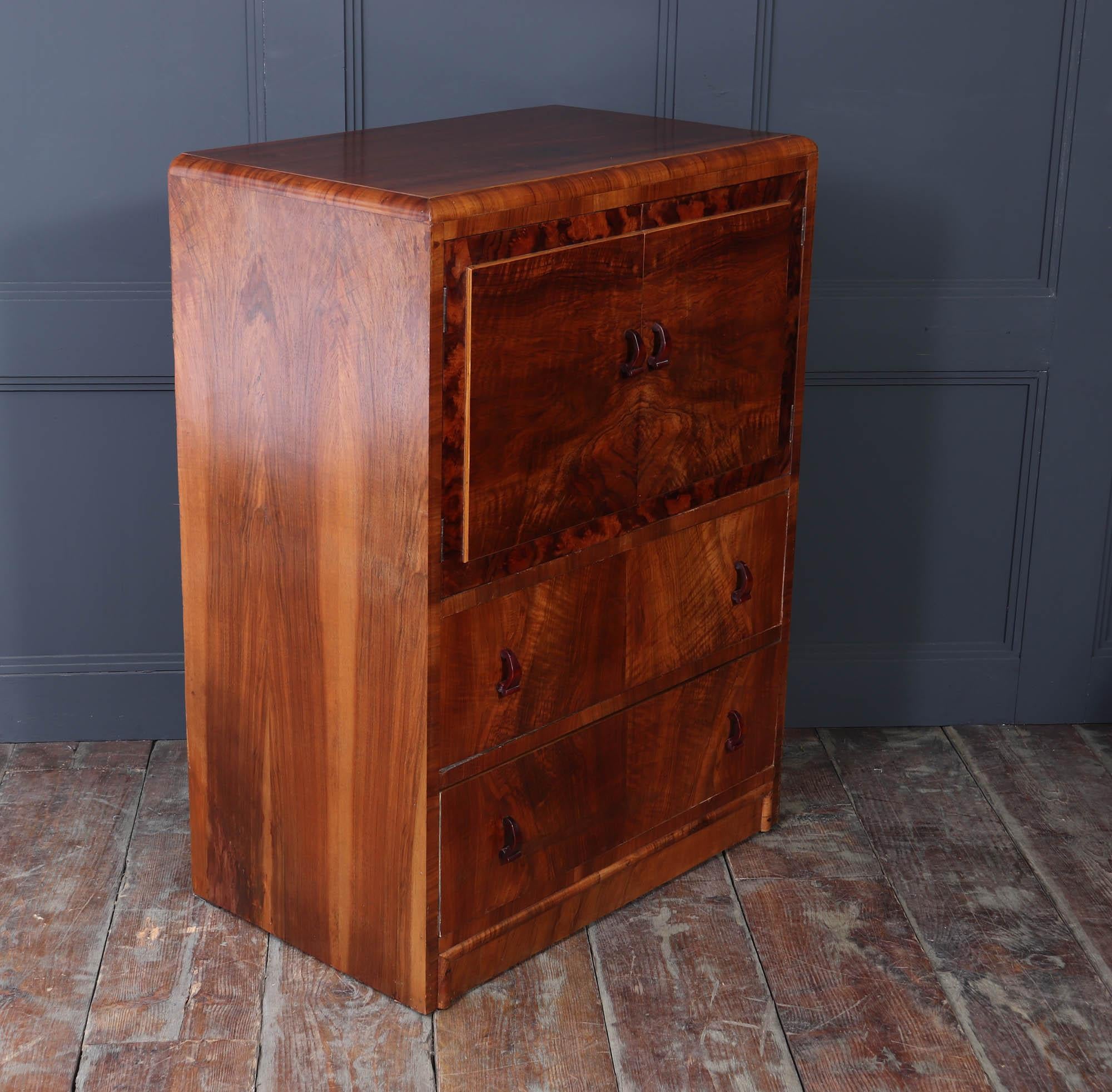 Art Deco Tallboy in Walnut 1