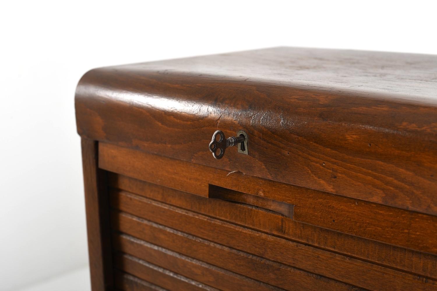 Art Deco Tambour Door File Cabinet, Denmark 1920s For Sale 6