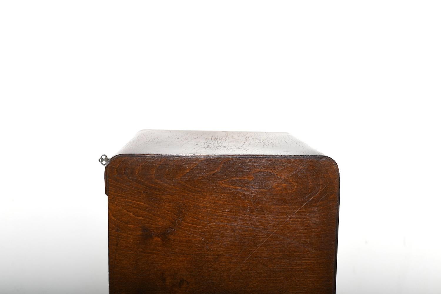 Art Deco Tambour Door File Cabinet, Denmark 1920s For Sale 1