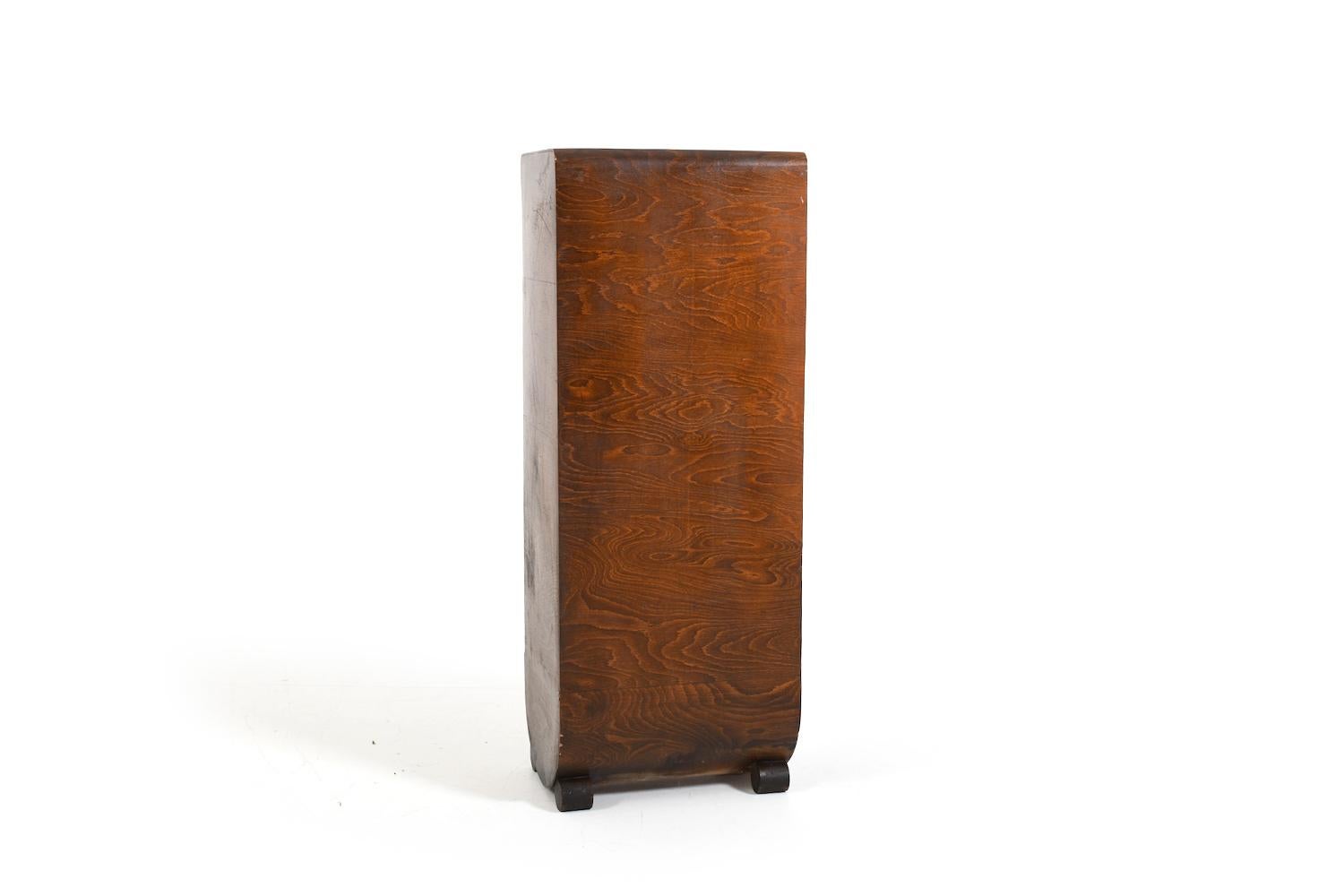 Art Deco Tambour Door File Cabinet, Denmark 1920s For Sale 2