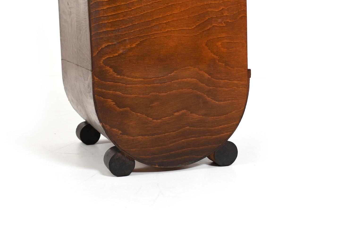 Art Deco Tambour Door File Cabinet, Denmark 1920s For Sale 3