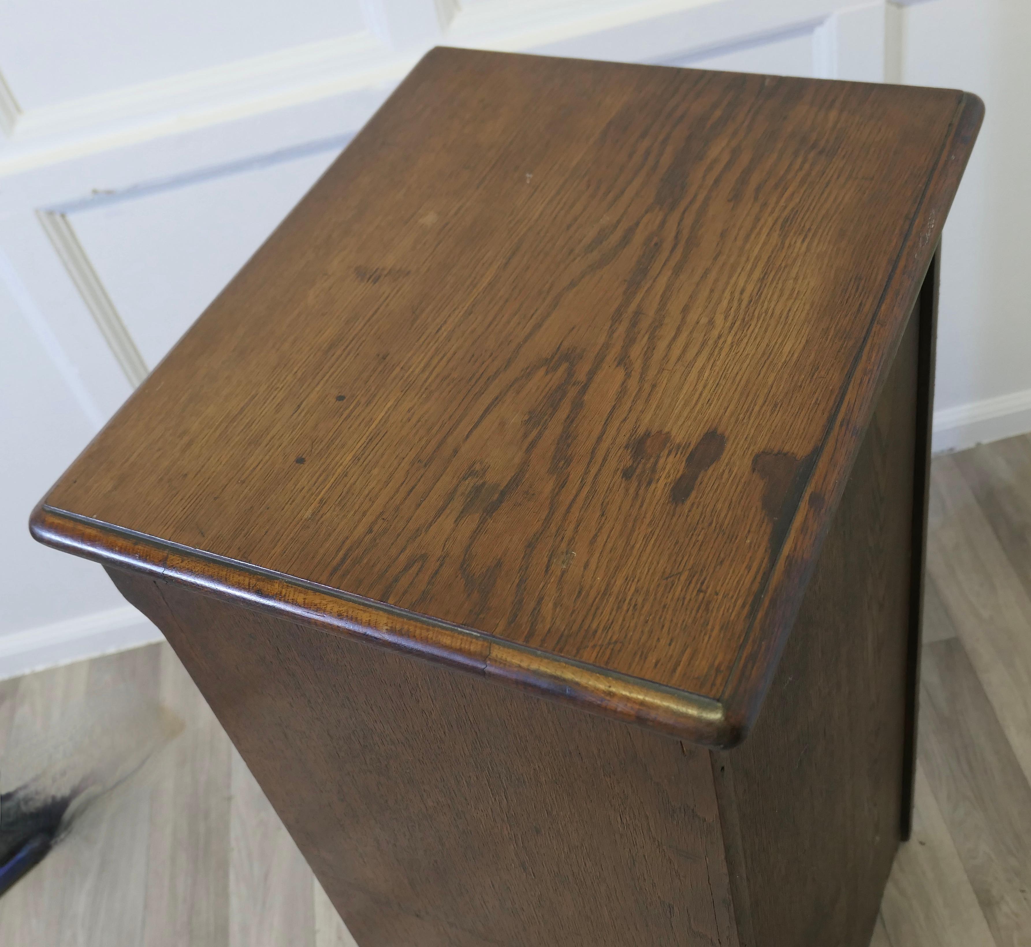 Art Deco Tambour Fronted Oak  Filing Cabinet For Sale 5