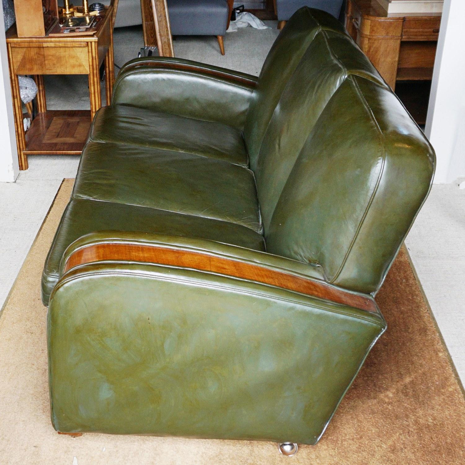 Art Deco Tank Sofa Attributed to Heal's of London 1
