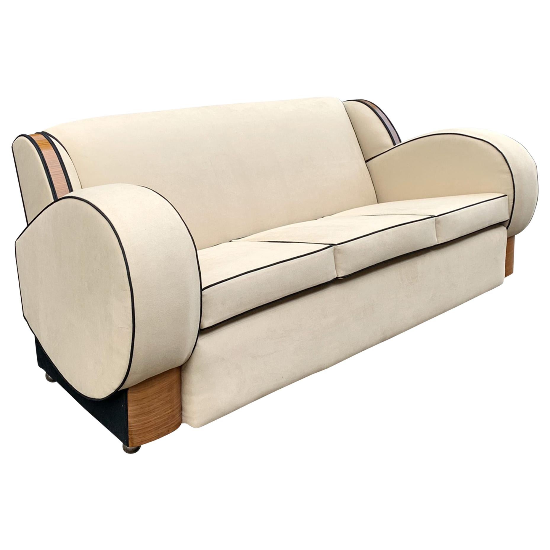 Totally Glam Art Deco Sofa at 1stdibs