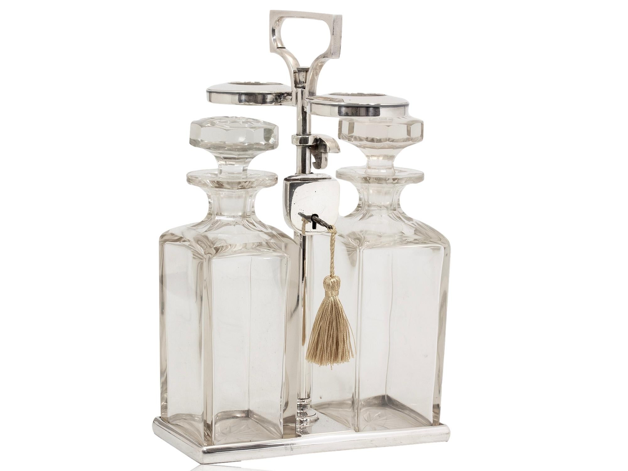 Silver Plate Art Deco Tantalus Hukin & Heath For Sale