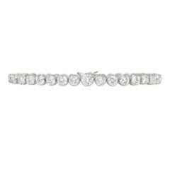 Art Deco tapered diamond line bracelet
