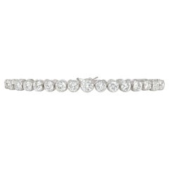 Art Deco tapered diamond line bracelet