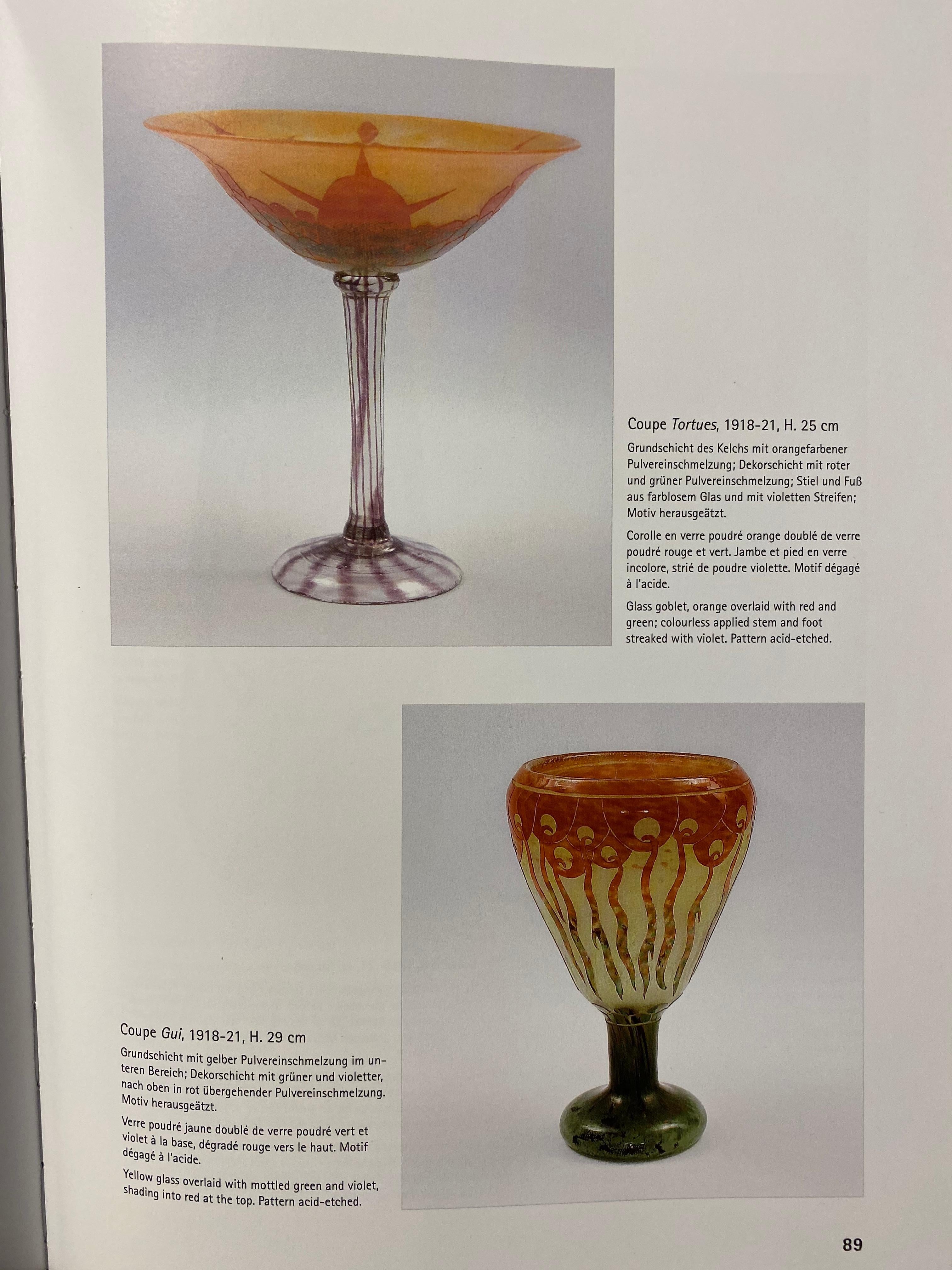 Art Glass Art Deco Tortue Glass Coupe/Vase by Le Verre Francais For Sale