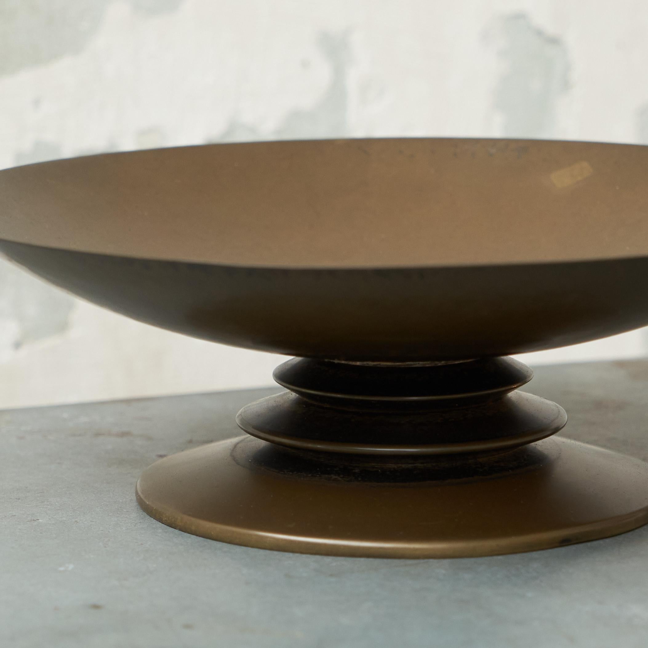 Art Déco Tazza Art Deco in rame patinato 1930 in vendita