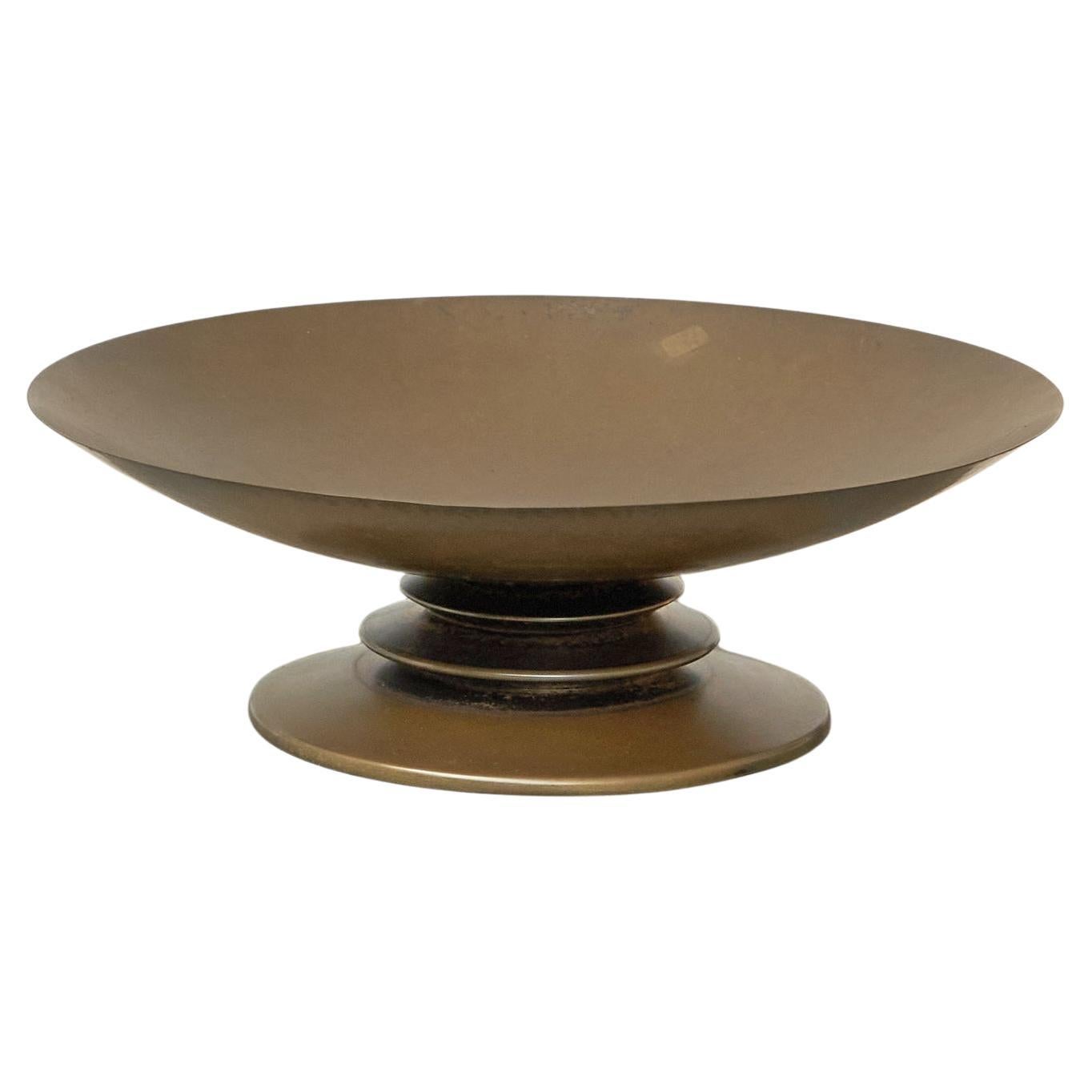 Tazza Art déco en cuivre patiné des années 1930