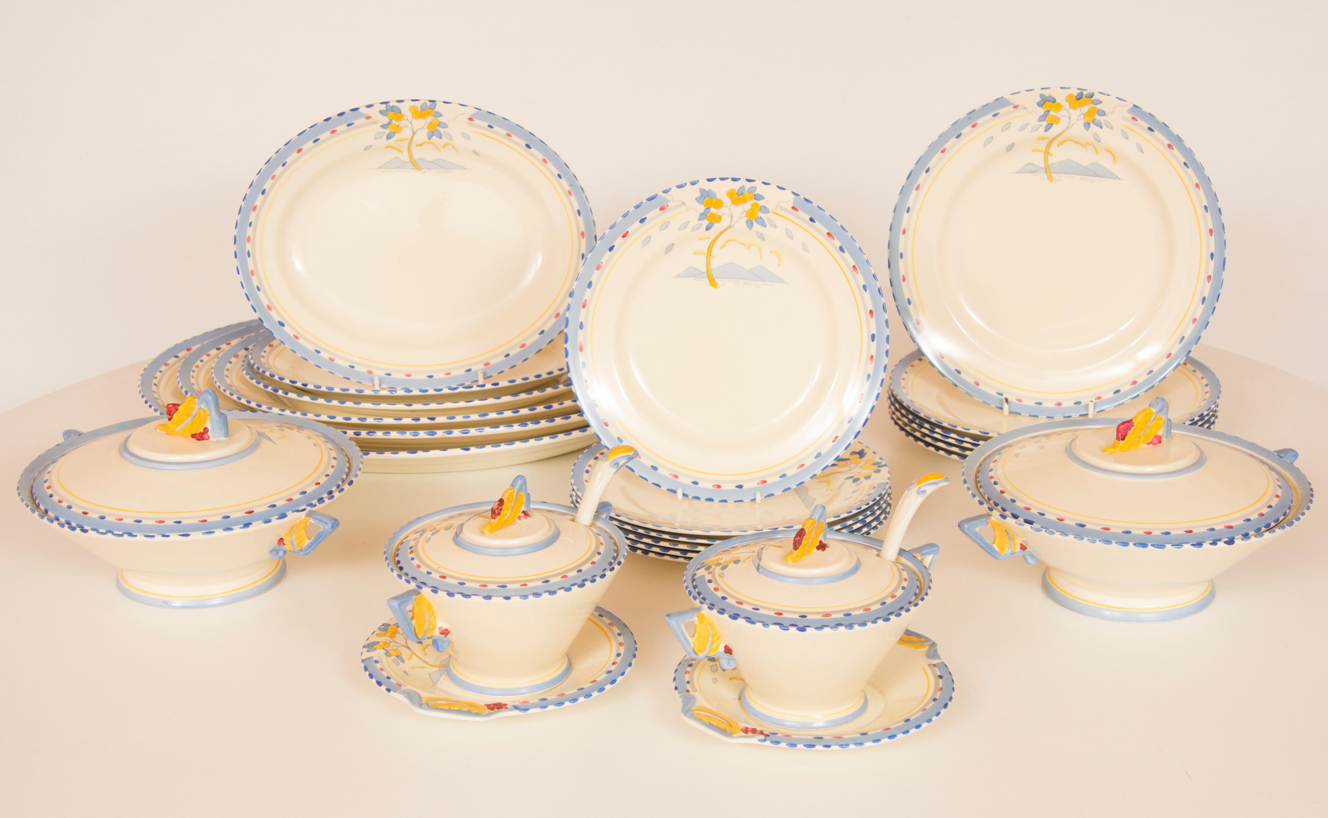 Art Deco Tea and Dinner Service by Burleigh Ware 3