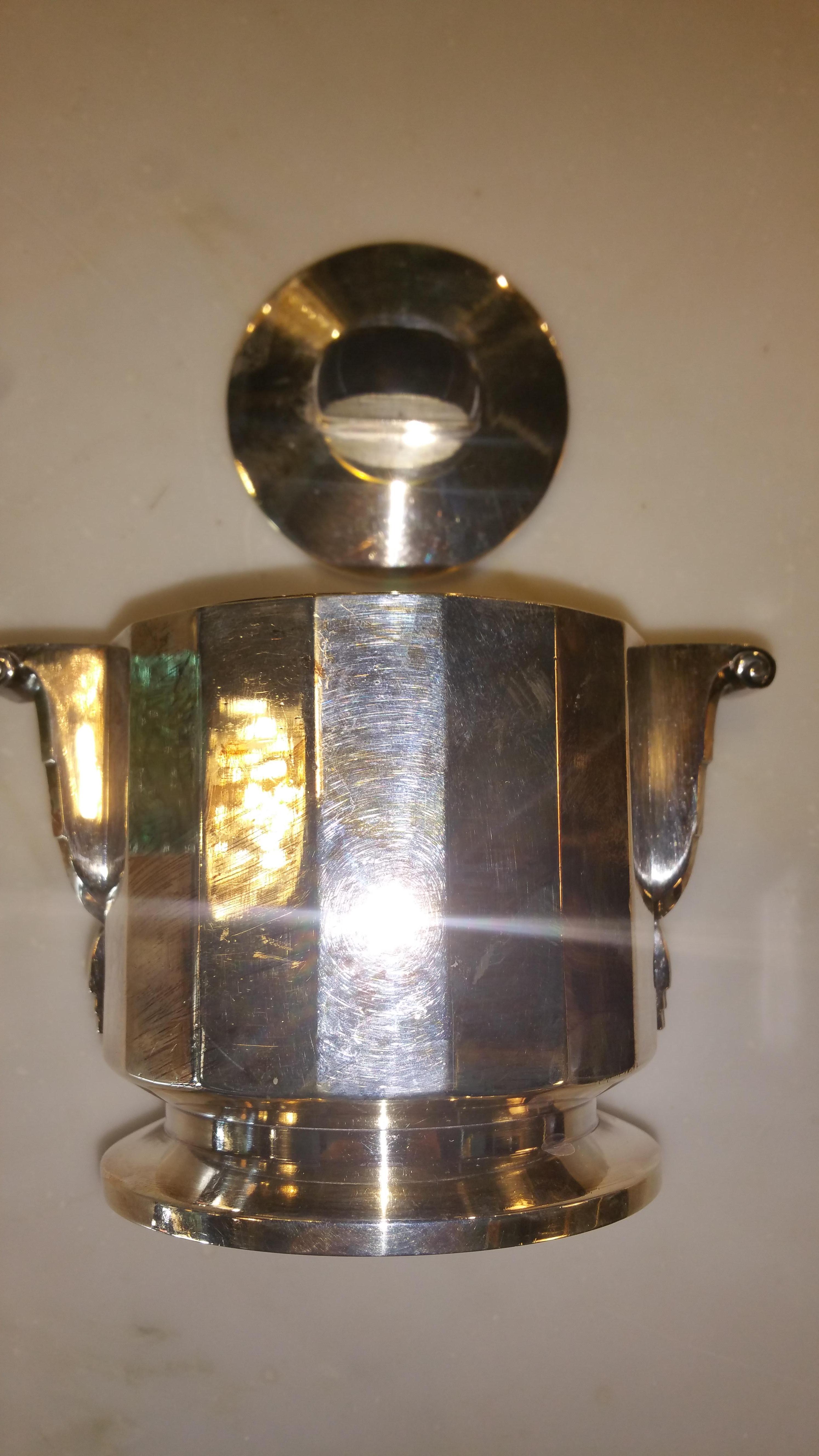 Art Deco Tea/Coffee Service 4 Pieces in Silver Plated, France, 1930 4