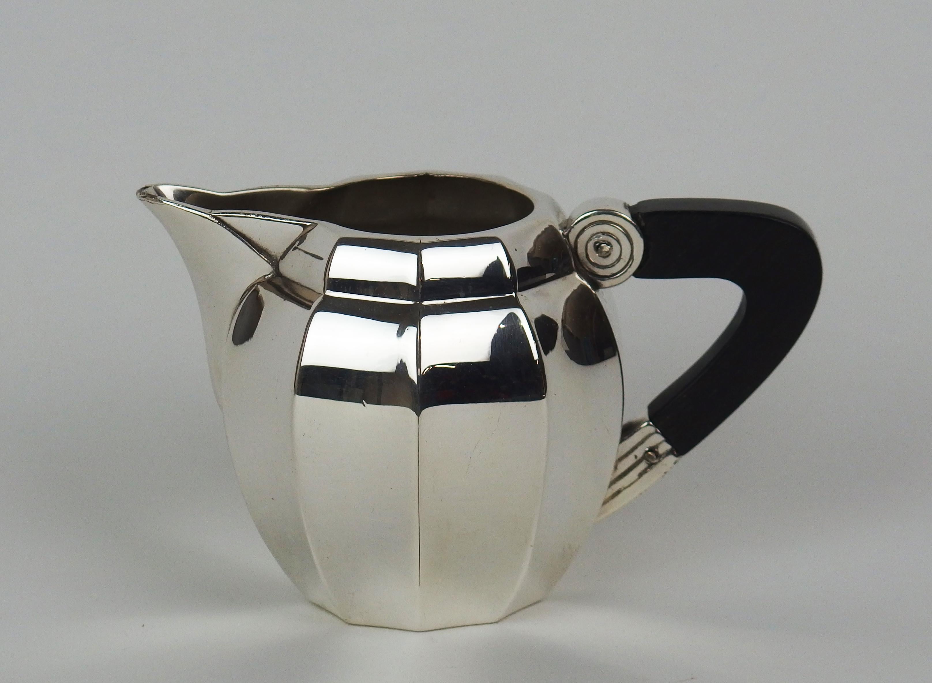 Art Deco Tea- Coffee Service by Maurice Dufrene for Gallia Christofle For Sale 3