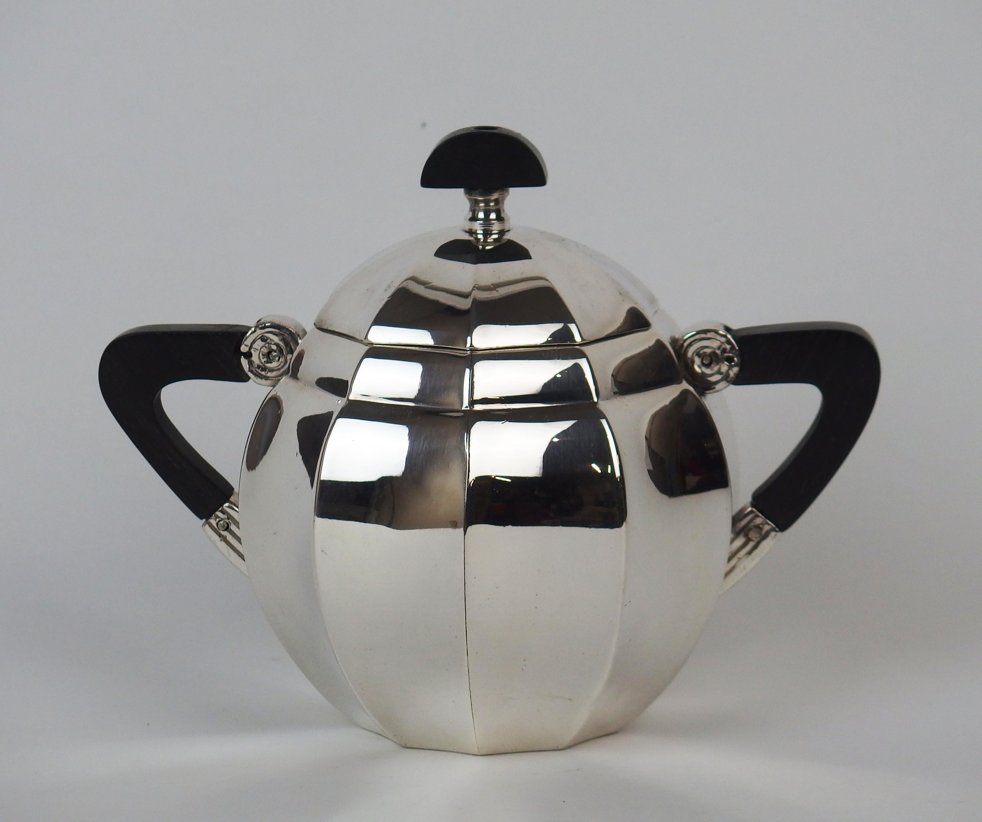 Art Deco Tea- Coffee Service by Maurice Dufrene for Gallia Christofle For Sale 1