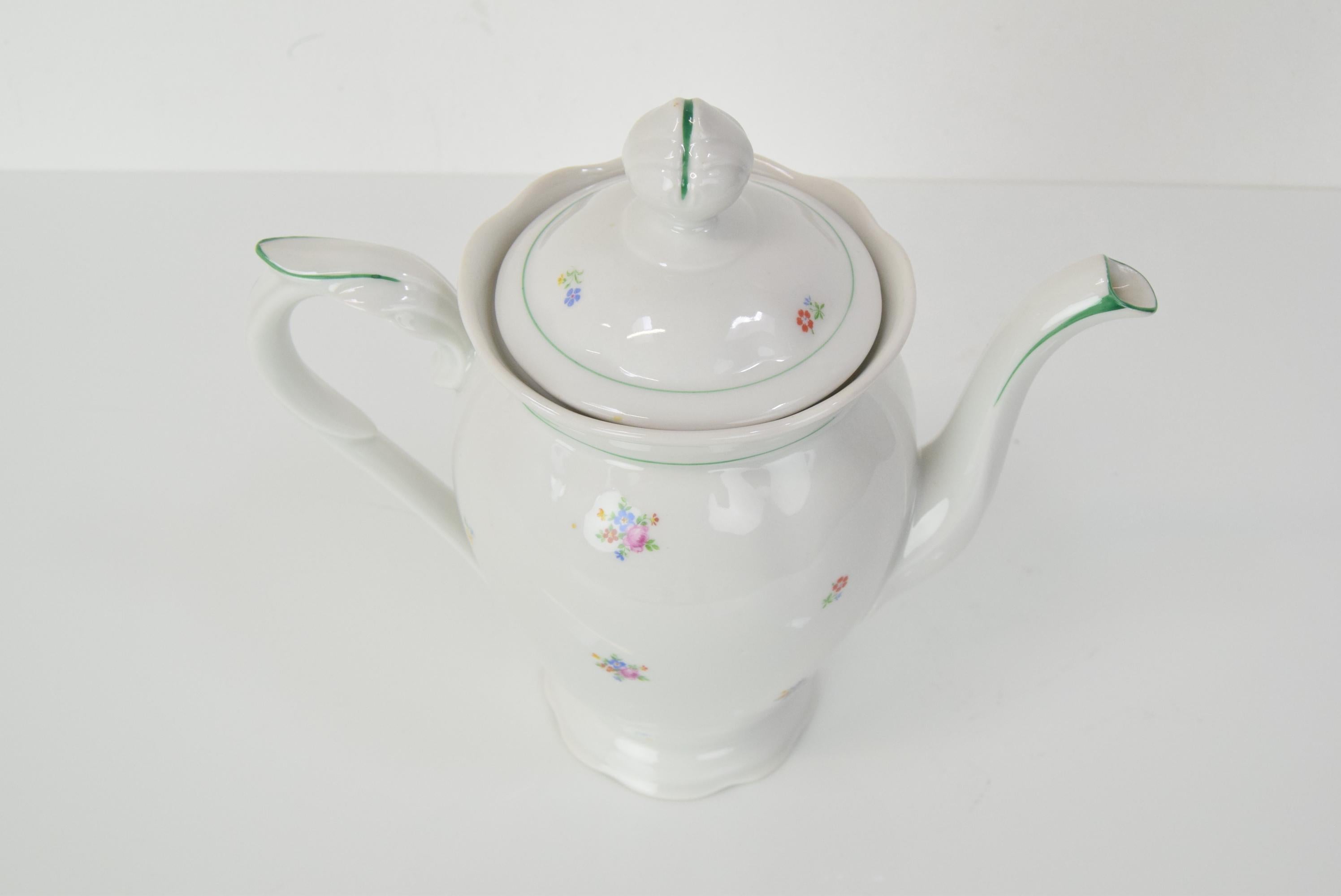 Porcelain Art Deco Tea Pot/Eichwald-dubí, 1930's For Sale