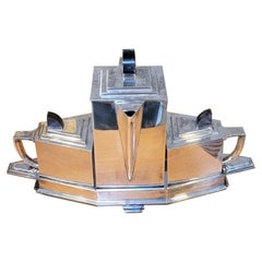 Art Deco-Teeservice von International Silber, 4 Teile