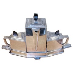Art Deco-Teeservice von International Silver, 4 Teile