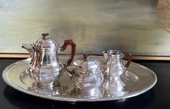 Juego de té y bandeja Art Déco de Christofle, c. 1930