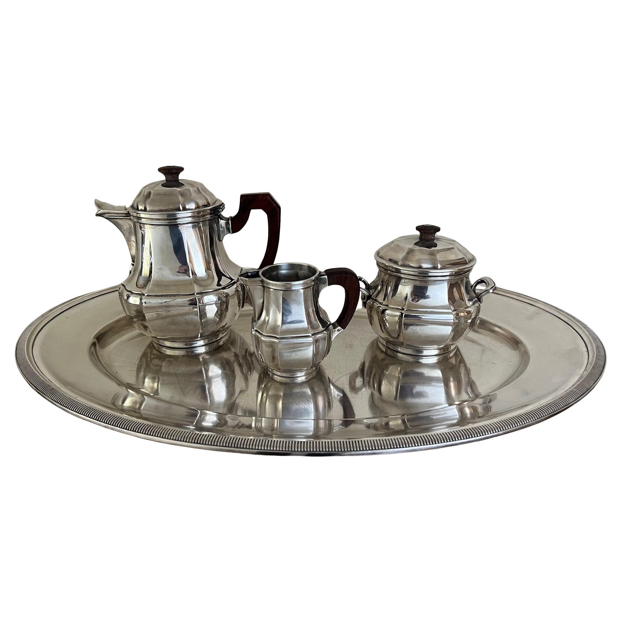 Art Deco Tea Set & Tray by Christofle, c. 1930's