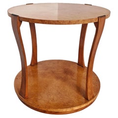 Art Deco Tea Table or Occasional Table in rich burl veneer, Italy 1930s