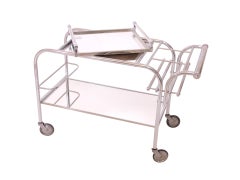 Art Deco Tea Wagon with Original Chrome and Mirrors and Removable Tray