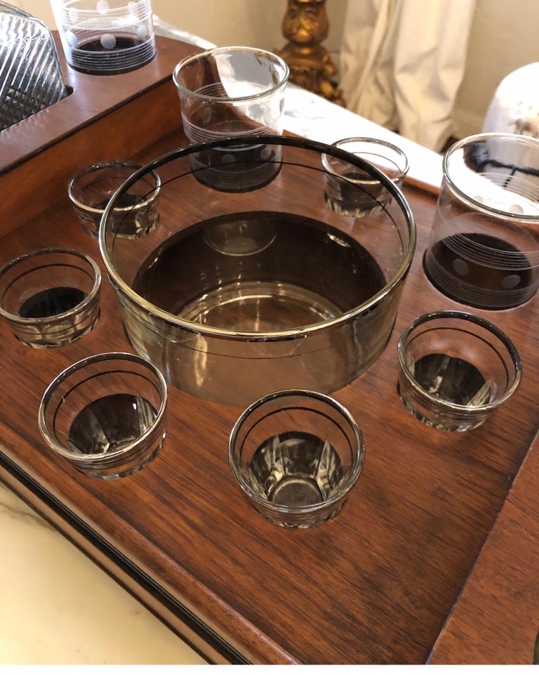 Art Deco Teak Bar Caddy/Tray, MidCentury Modern at 1stDibs modern