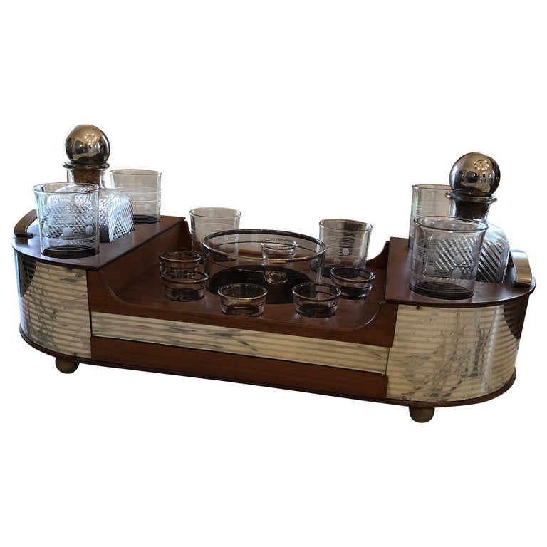 Art Deco Teak Bar Caddy/Tray, MidCentury Modern at 1stDibs modern