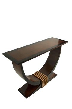 Art Deco Teak Console or Sofa Table