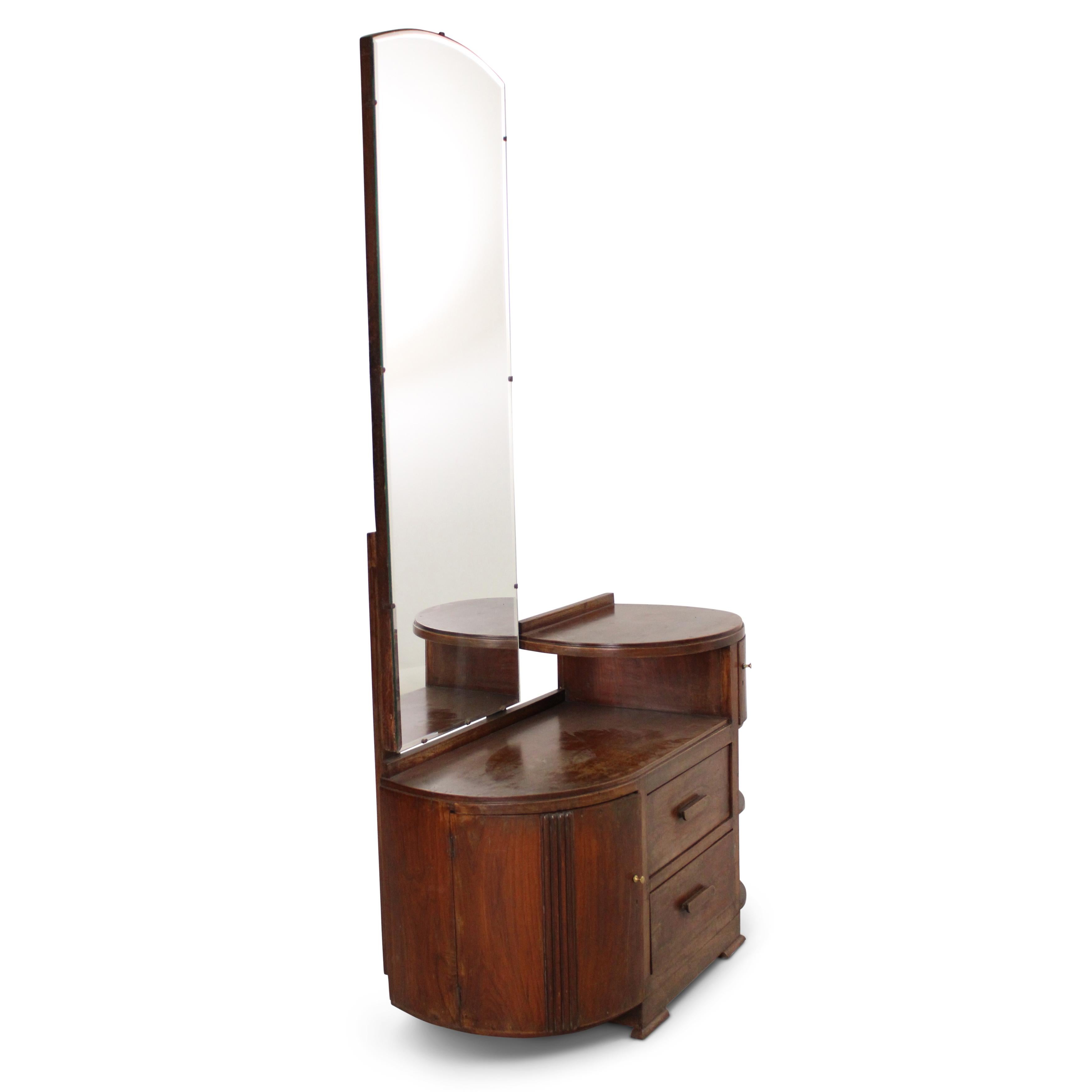 Art Deco Frisiertisch aus Teakholz (Art déco) im Angebot